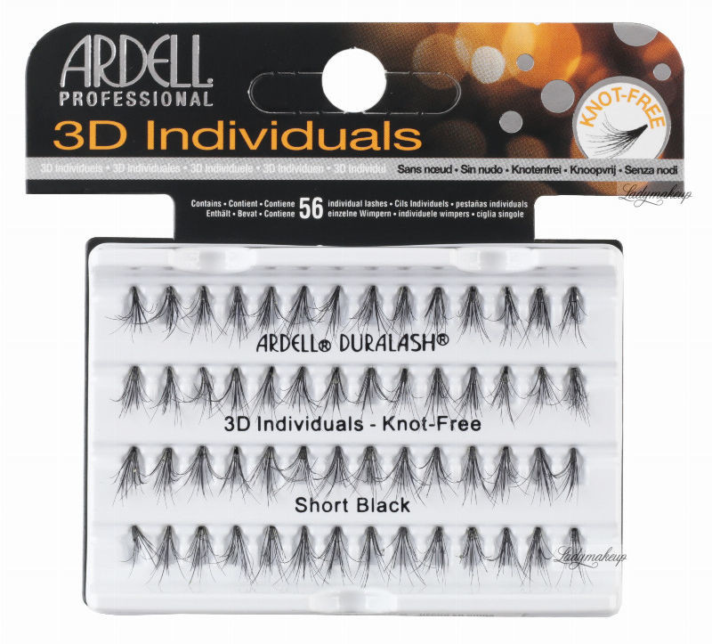 Ardell 3D Individuals - Kępki sztucznych rzęs - SHORT BLACK