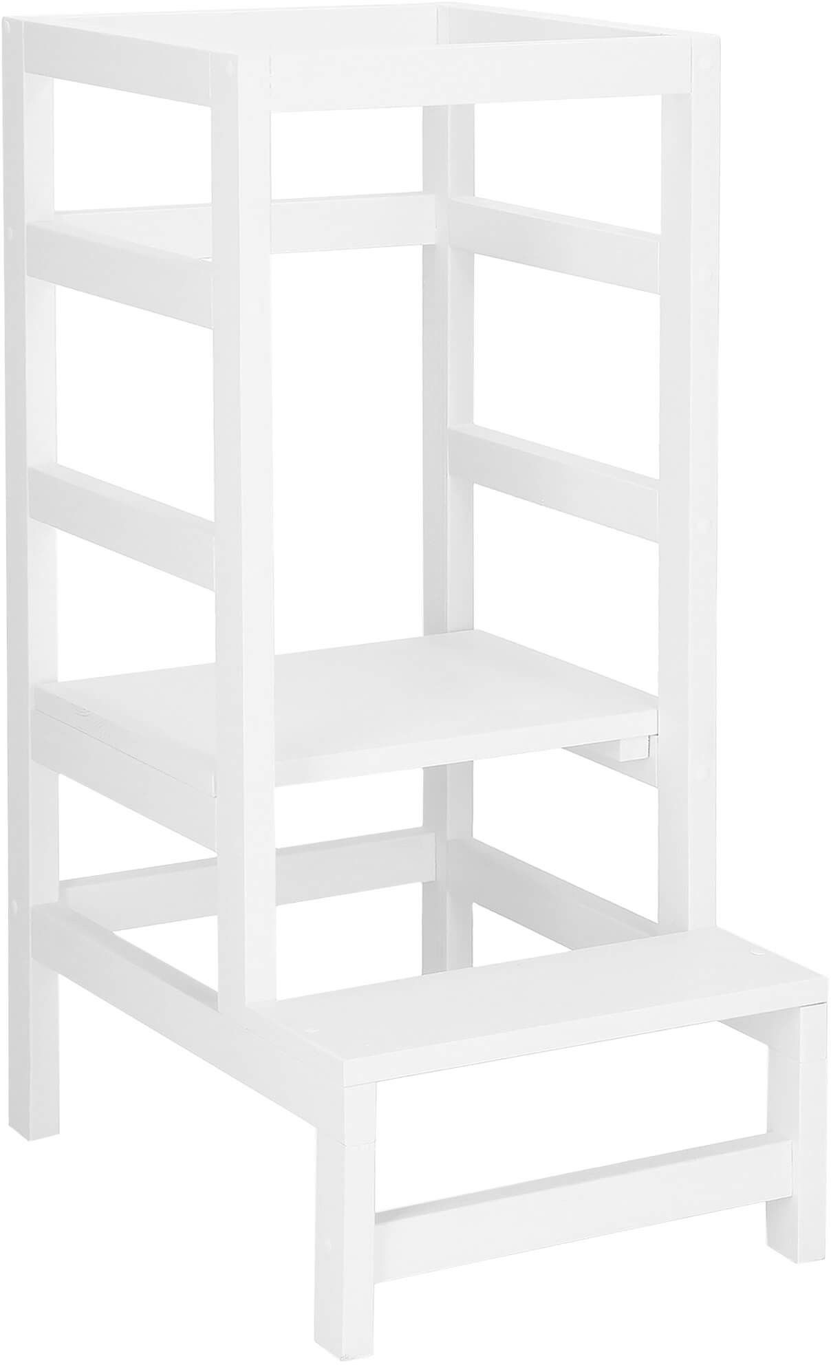 Kitchen helper, pomocnik kuchenny 4-poziomowy podest dla dzieci 90 cm biały KCH03 WHITE