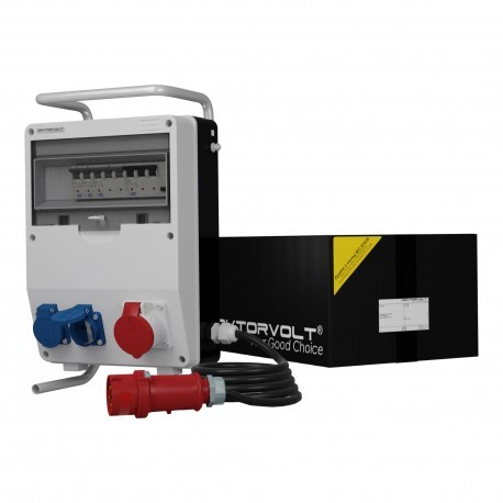 Doktorvolt Rozdzielnica budowlana TD-S/FI 16A 2x230V Schuko SKHU z kablem 5x4mm2 0120 DV-0120-D