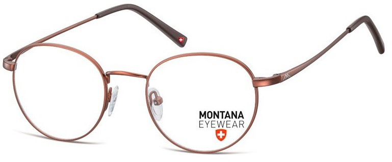 Montana Ciemnobrazowe Lenonki okragle okulary oprawki optyczne MM609D