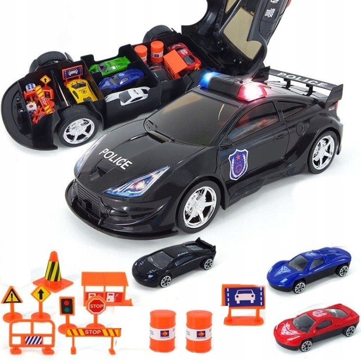 Auto Policja Walizka Na Resoraki Autka + Znaki
