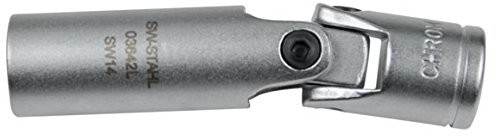 Stahl SW świeca klucze przegub Cardana 14 MM, 12-kątne, 3/8 cala, 03649l