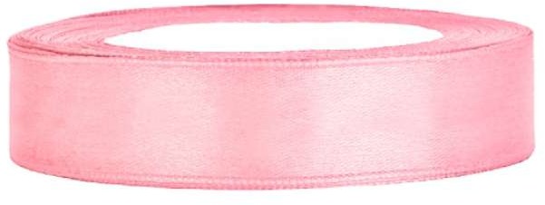 PartyDeco Tasiemka satynowa, różowa jasna, 12 mm / 25 m TS12-081J