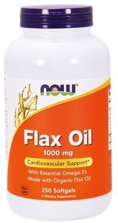 Now Foods Foods FOODS Flax Oil (Olej lniany) 1000mg 250 kaps. NW211