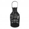 Clayre & Eef Lampion Boho Bambusowy Czarny M Clayre & Eef 6RO0591