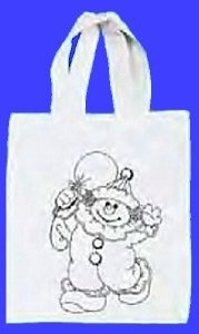 Rayher 3822900 mieszanka bawełny i torba, zadrukowane, beżowy, 25 x 21 cm, clown 38-229-00