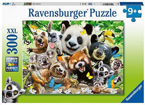Ravensburger 12893 Dzika przyroda Selfie 300 Puzzle z bardzo dużymi elementami dla dzieci w wieku od 9 lat 12893