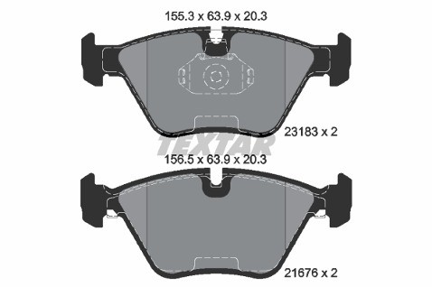 TEXTAR Klocki hamulcowe - komplet 2318302