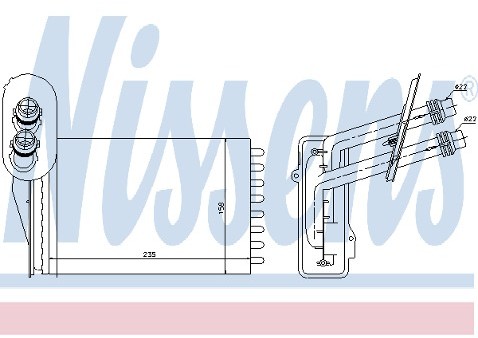 NISSENS Wymiennik ciepła, ogrzewanie wnętrza 72050