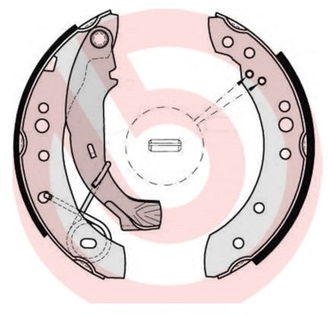 BREMBO Zestaw szczęk hamulcowych S 61 526