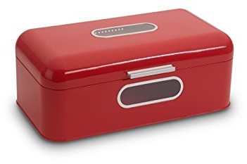 ECHTWERK Chlebak echtwerk wykonany z metalu, nierdzewna, czerwony, 42,5 x 23,8 x 17 cm EW-BB-0144