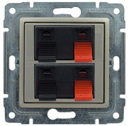 KOS Elektro System Vena satyna gniazdo głośnikowe podwójne kos_515071