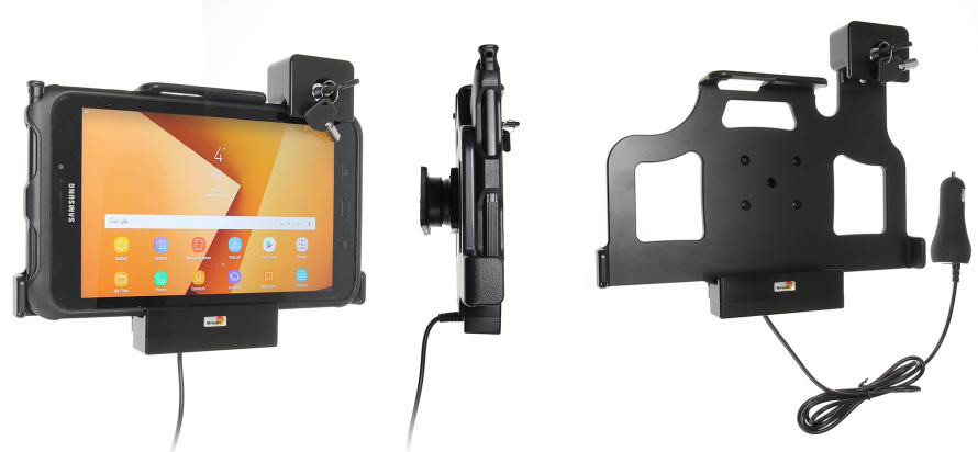 Samsung Brodit AB Uchwyt aktywny z blokadą na kluczyk do Galaxy Tab Active 2, SM-T390/SM-T395 w oryginalnym futerale 735003