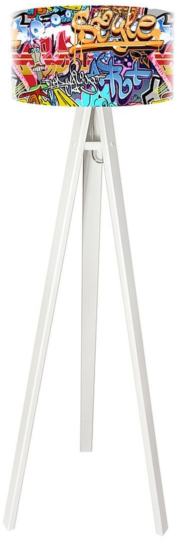 Macodesign Lampa podłogowa Grafitti Style tripod-foto-019p-w, 60 W