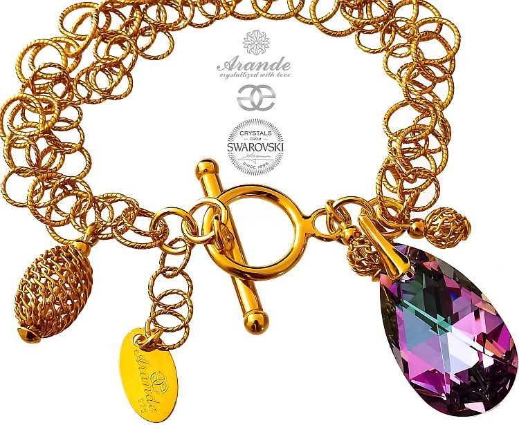Swarovski Arande ozdobna bransoletka VITRAIL ZŁOTE SREBRO 700716