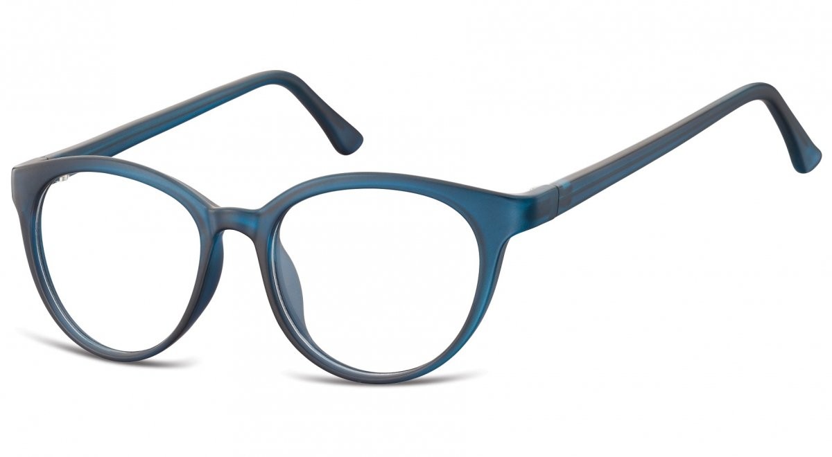 Sunoptic Oprawki korekcyjne okrągłe Lenonki zerówki CP140D granatowe transparentne CP140D