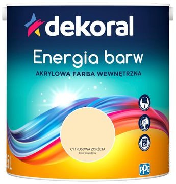Dekoral Farba wewnętrzna ENERGIA BARW 2,5 l Cytrusowa Żorżeta