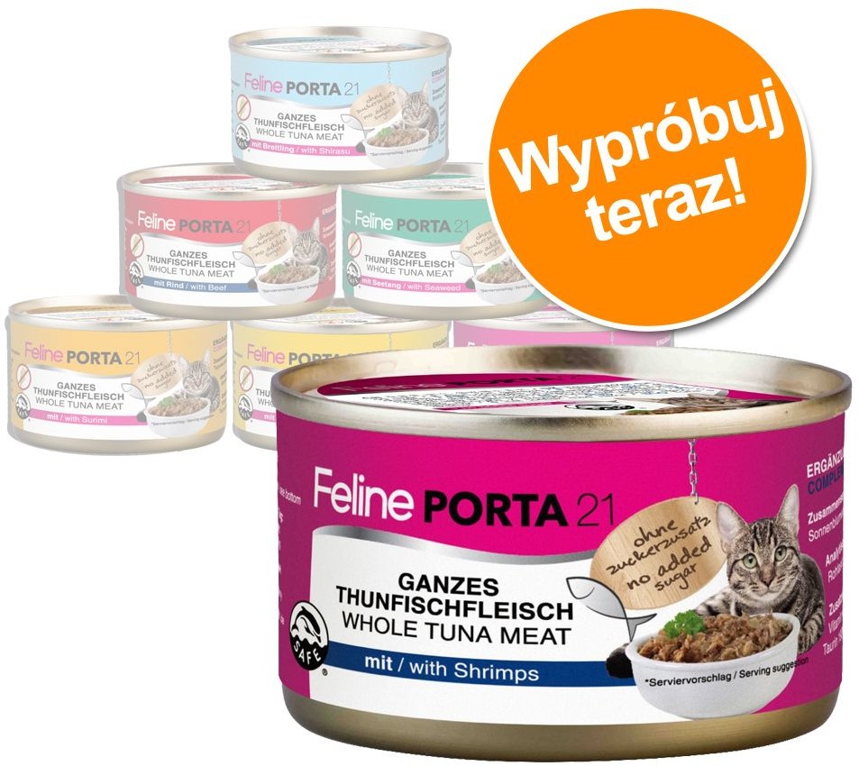 Porta 21 Zestaw Feline 12 x 90 g - Tuńczyk z krewetkami