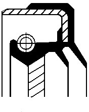 CORTECO Pierścień uszczelniający wału, różnicowy CORTECO 01035950B