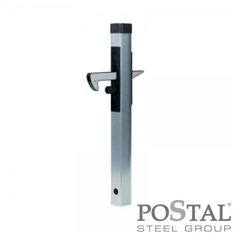 LOCINOX Aluminiowy zaczep bramowy; chwyta profile bramowe o szerokości od 40 mm do 60 mm; obudowa malowana proszkowo w kolorze srebrnym LO.IN-GATE CATCHER