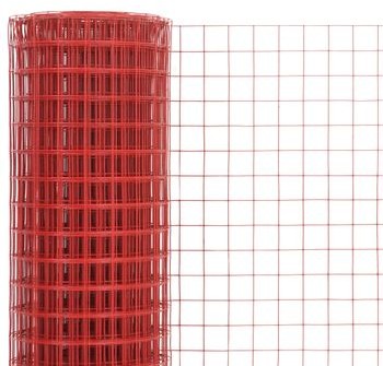 GSTORE Siatka stalowa powlekana PVC 10 x 0,5 m kwadratowa czerwona GS-143667
