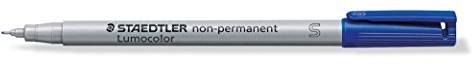 Staedtler 311 Lumocolor zestaw 10 cienkopisów uniwersalnych, końcówka S, średnica ok. 0.4 mm, niepermanentne, w opakowaniu kartonowym, niebieski 311-3
