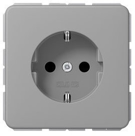 Jung JUNG gniazdo wtykowe z zestykiem ochronnym 16 A 250 V Serie CD Szary, 1 sztuki, CD 1520 gr CD 1520 GR