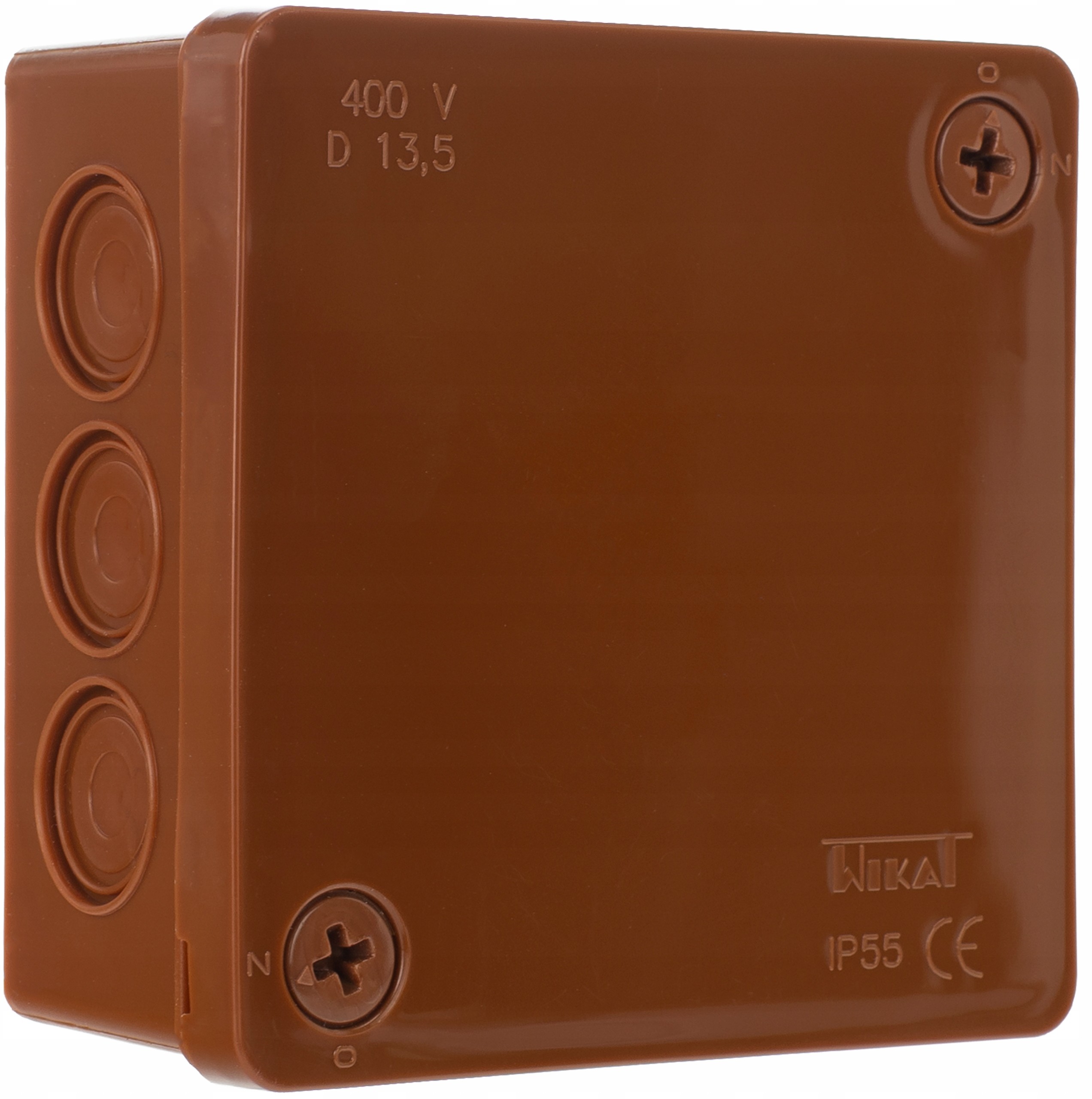 Puszka natynkowa hermetyczna brąz 80x80x32 IP55