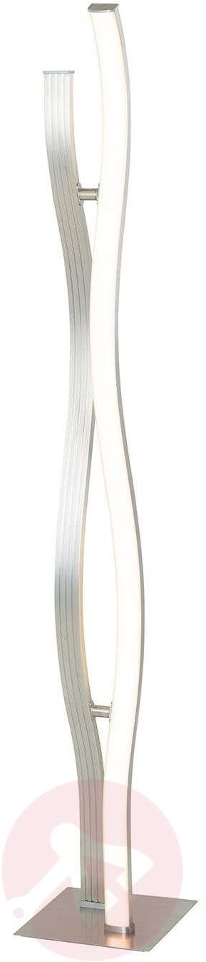 LUCANDE Lucande Mairia lampa stojąca LED falista aluminium