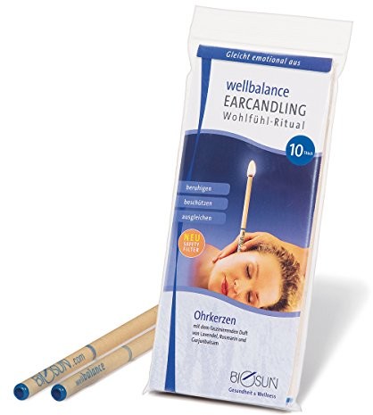 Biosun biosun wellbalance świece świece/kolczyki do uszu z filtrem z bezpieczeństwa. Intrygujący ELEMENTOWE zapach lawendy, rozmaryn i gurju balsam, , , NWBOK10DE