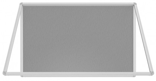 Allboards Gablota ogłoszeniowa informacyjna 120x90cm szara filcowa w aluminiowej ramie SC129FS+PIN50