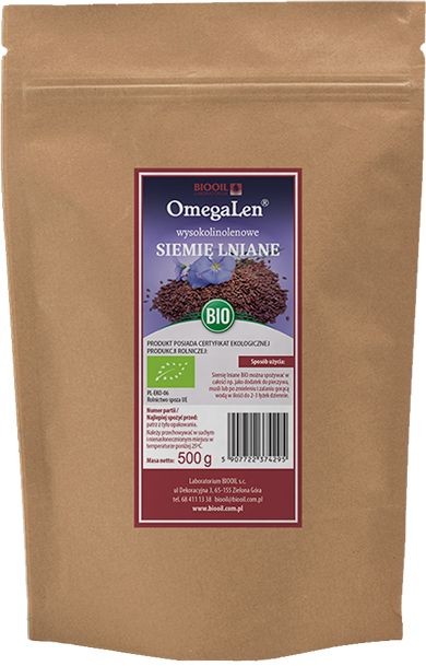 Siemię lniane wysokolinolenowe OmegaLen  BIO 500 g