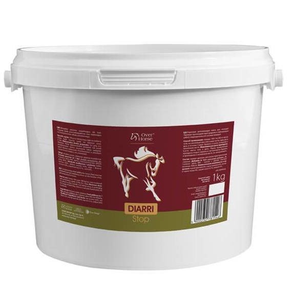 OVER HORSE DIARRI Stop 1 kg Produkt o działaniu przeciwbiegunkowym oraz stabilizującym funkcjonowanie układu pokarmowego u koni