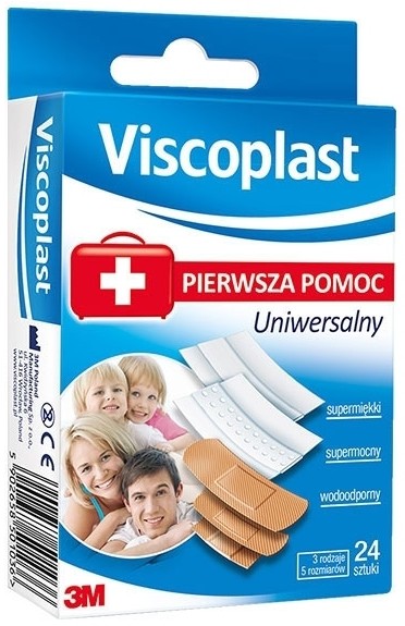 3M Poland Plastry Viscoplast Zestaw Uniwersalny x24 sztuki