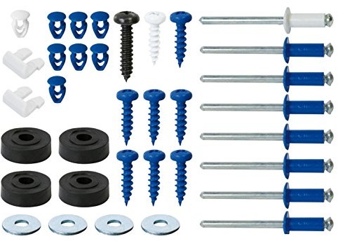 Cora 000116012 zestaw montażowy do tablic rejestracyjnych, kolor czarny 000116012