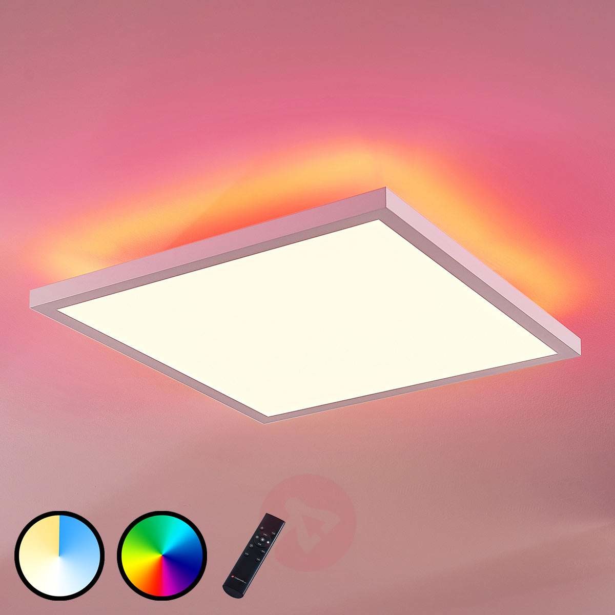 Lampenwelt com Panel LED Brenda CCT z pilotem, 40 x 40 cm