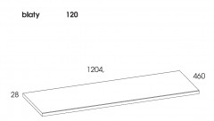 Elita 166895 Futuris Blat naszafkowy 120 kolor biały 166895