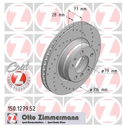 Zimmermann Tarcza hamulcowa 150.1279.52