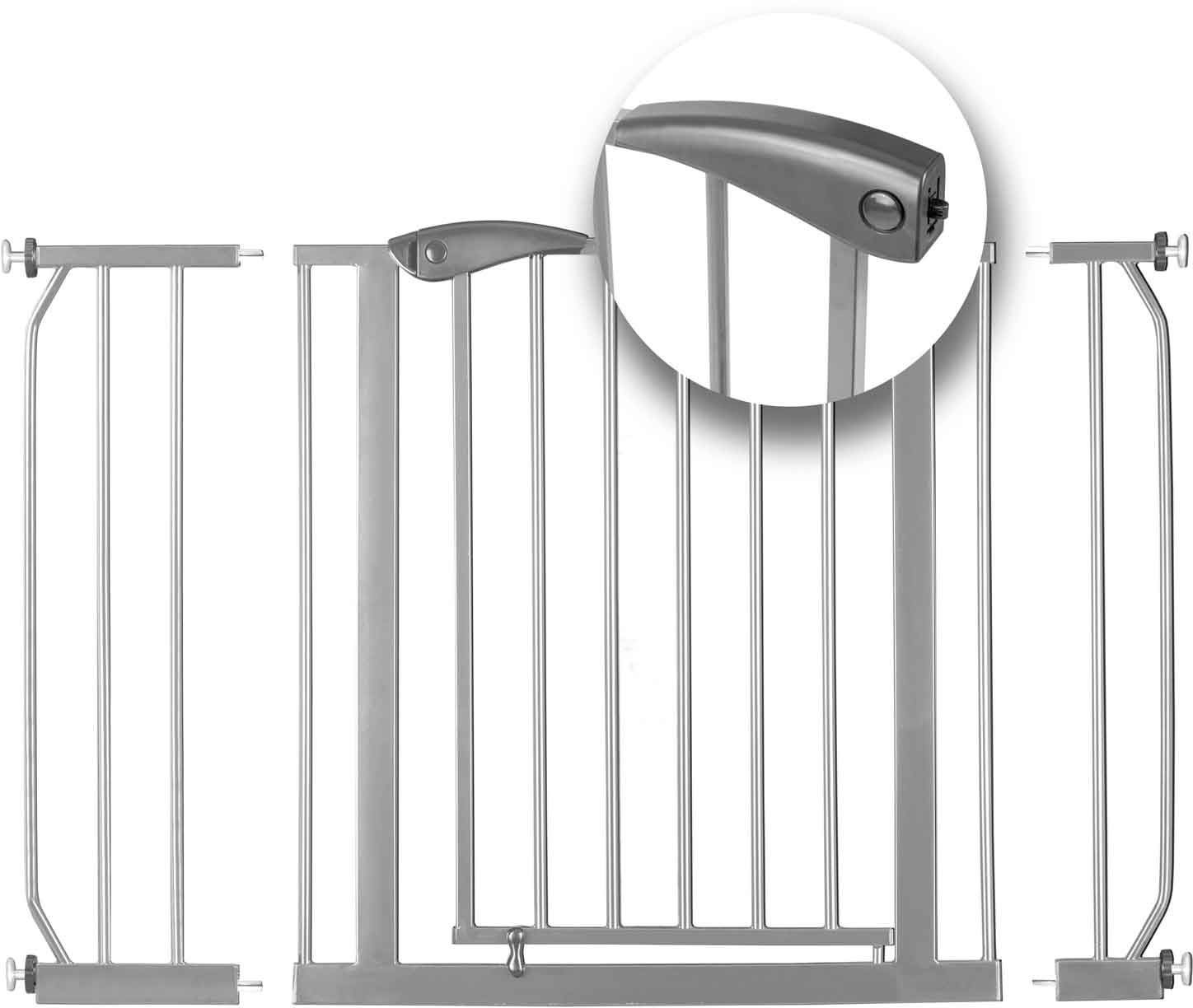 Barierka zabezpieczająca bramka na schody i drzwi Ricokids szara