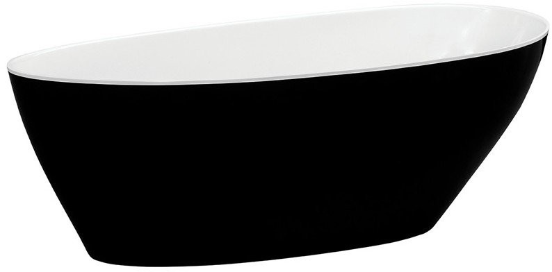 Besco Wanna wolnostojąca Goya XS Black&White 142x62 cm +