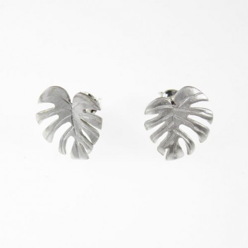 Venus Galeria Małe monstery białe - kolczyki srebrne na sztyftach