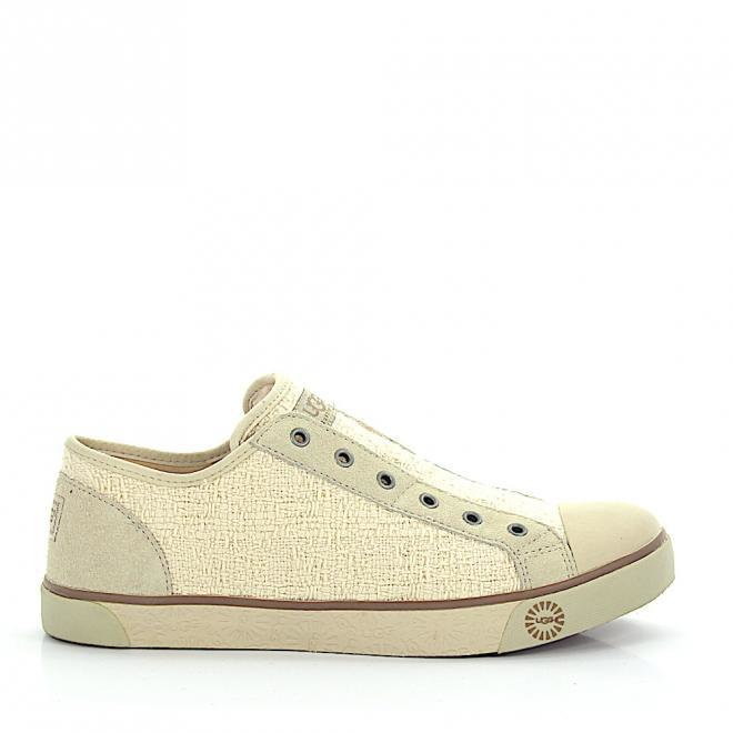 UGG Trampki niskie skóra owcza Logo beż