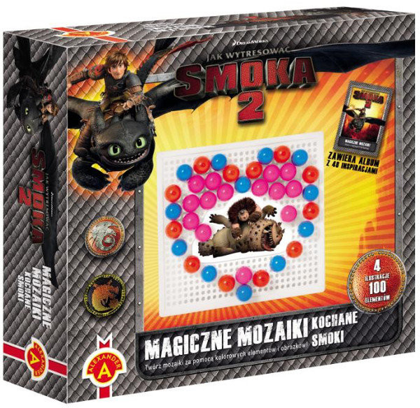 Alexander Jak wytresować smoka 2, zestaw kreatywny Magiczne mozaiki