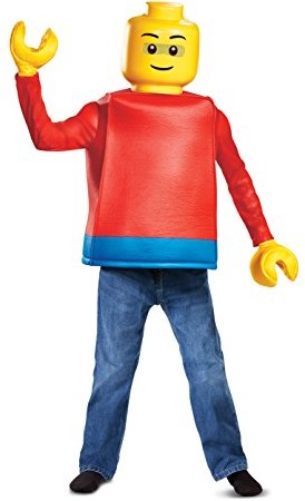 Lego Guy klasyczny kostium dla chłopców dla dzieci kultowa legomana minifigurka strój - średni 14251K
