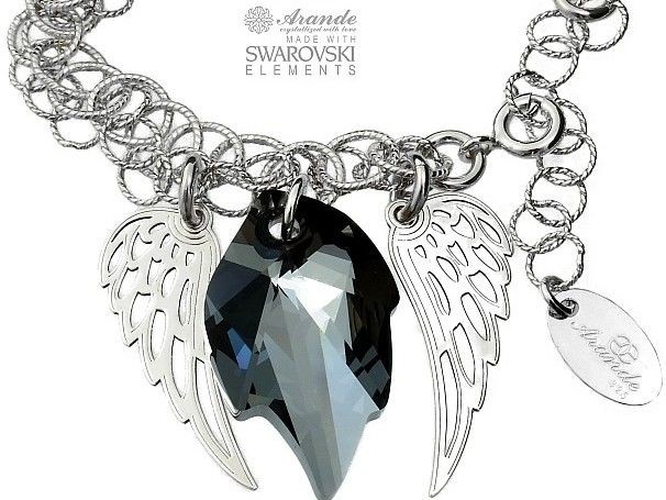 Swarovski Arande bransoletka NIGHT ANGEL WING SREBRO 4578315348