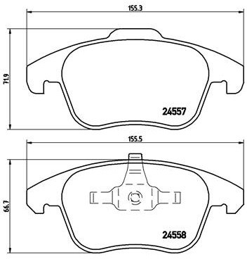 BREMBO Zestaw klocków hamulcowych, hamulce tarczowe P 61 086