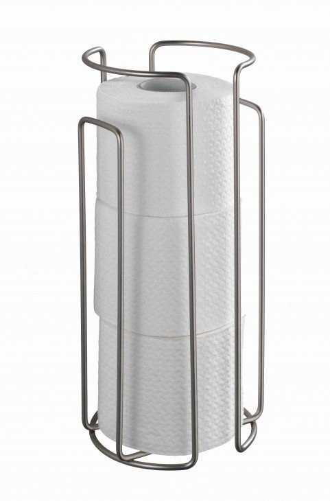 Wenko 19634100 uchwyt na zapasowe rolki na 3 rolki papieru toaletowego, stal, 13.5 x 32 x 14 cm, Matt