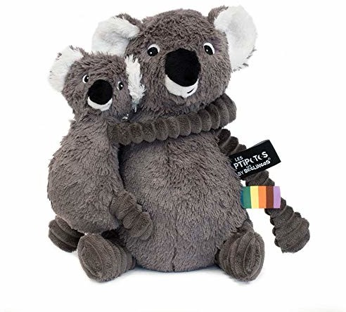 Deglingos Les Déglingos Trankilou szara pluszowa koala - Mama i jej dziecko - Idealna przytulanka od urodzenia - Pomysł na prezent narodzin - Miękki plusz - Ptipotos by LES