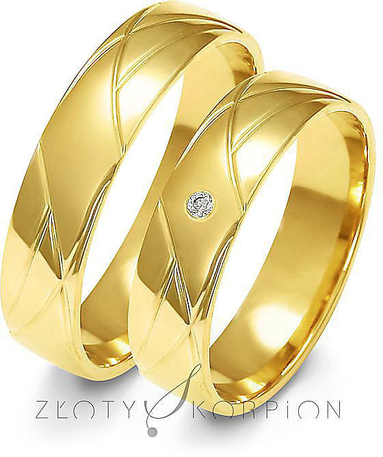 Złoty Skorpion Obrączki ślubne Złoty Skorpion wzór Au-A144 Au-A144