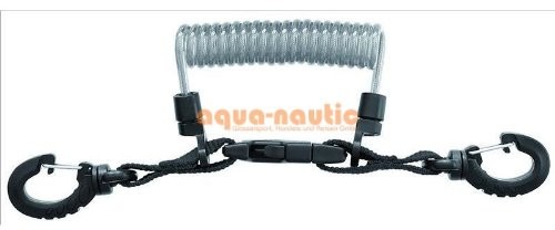 Mares dorosłych spiralna Lanyard Stainless Steel Spiral z pierścieniem, czarna, BX, 415732 0768225279730